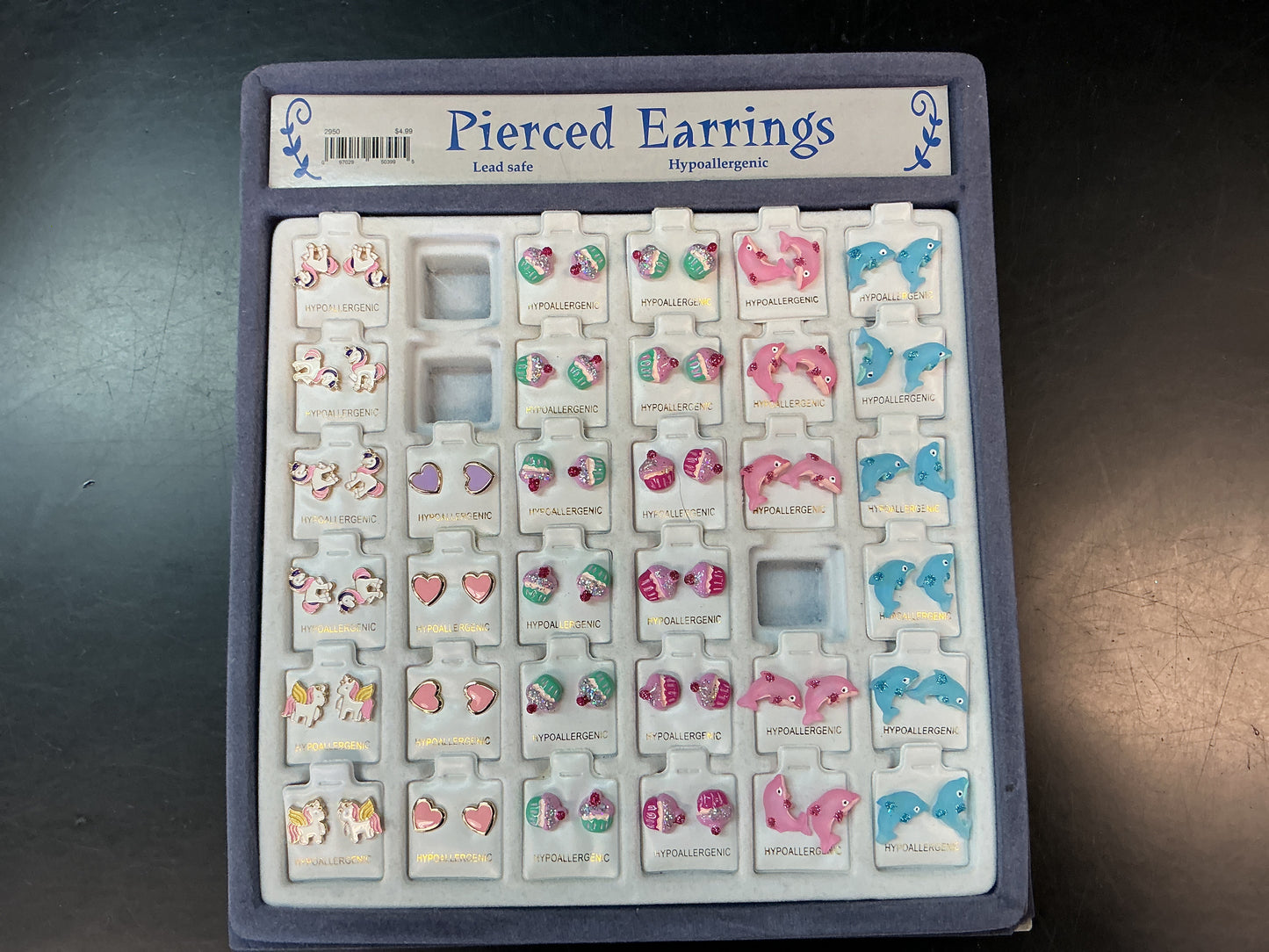 Pierced Earrings Enamel