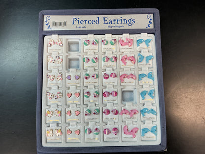 Pierced Earrings Enamel
