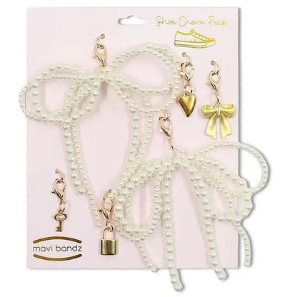 Pearl Bow Shoe Charms