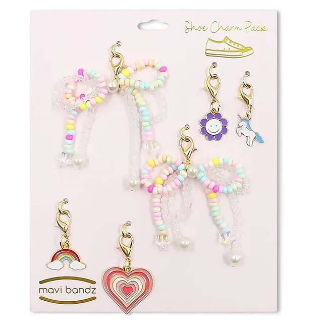 Rainbow Bead Shoe Charms