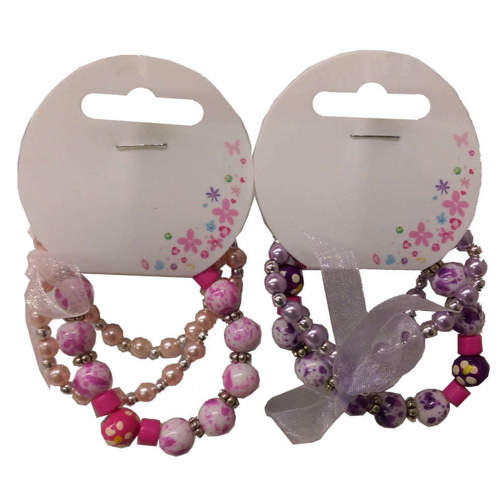 3 Piece Bracelet W/Ribbon