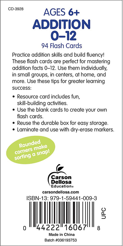 Addition Flash Card