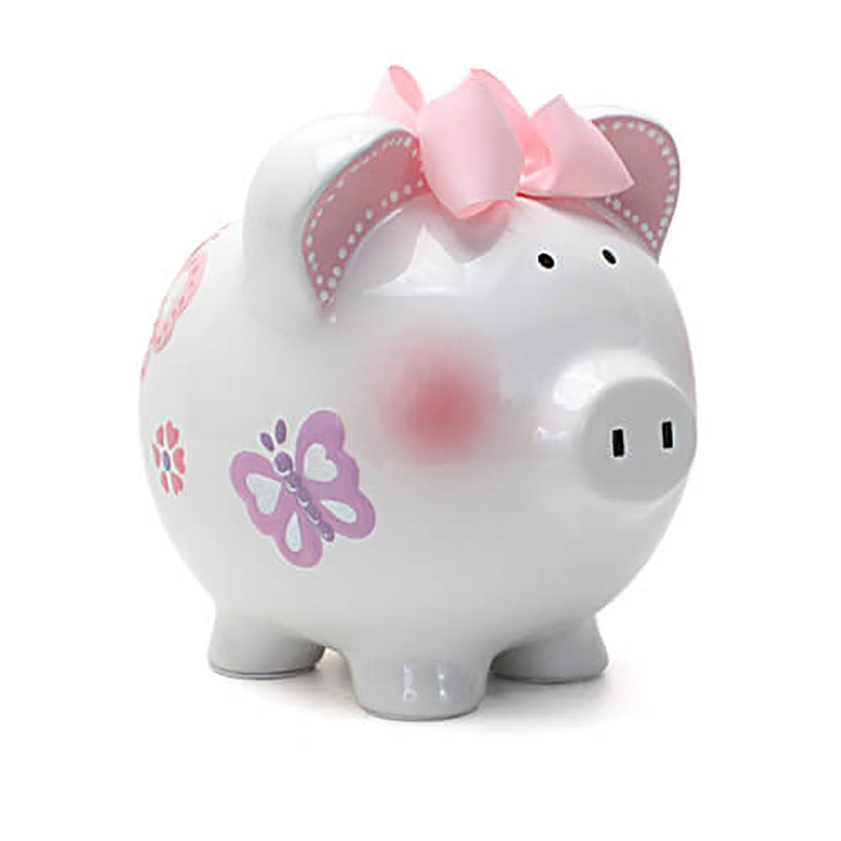 Butterfly W/Bow Piggy Bnk