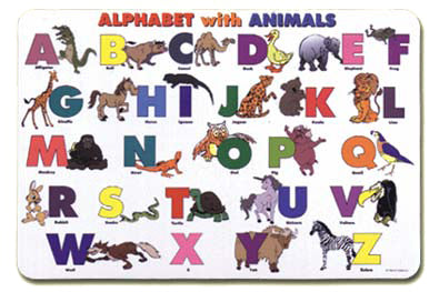 Alphabet Animals Placemat