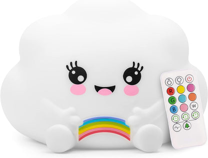 Lumipetsgö¼-½ Kawaii Cloud with Remote - Children's Nursery Touch Night Light