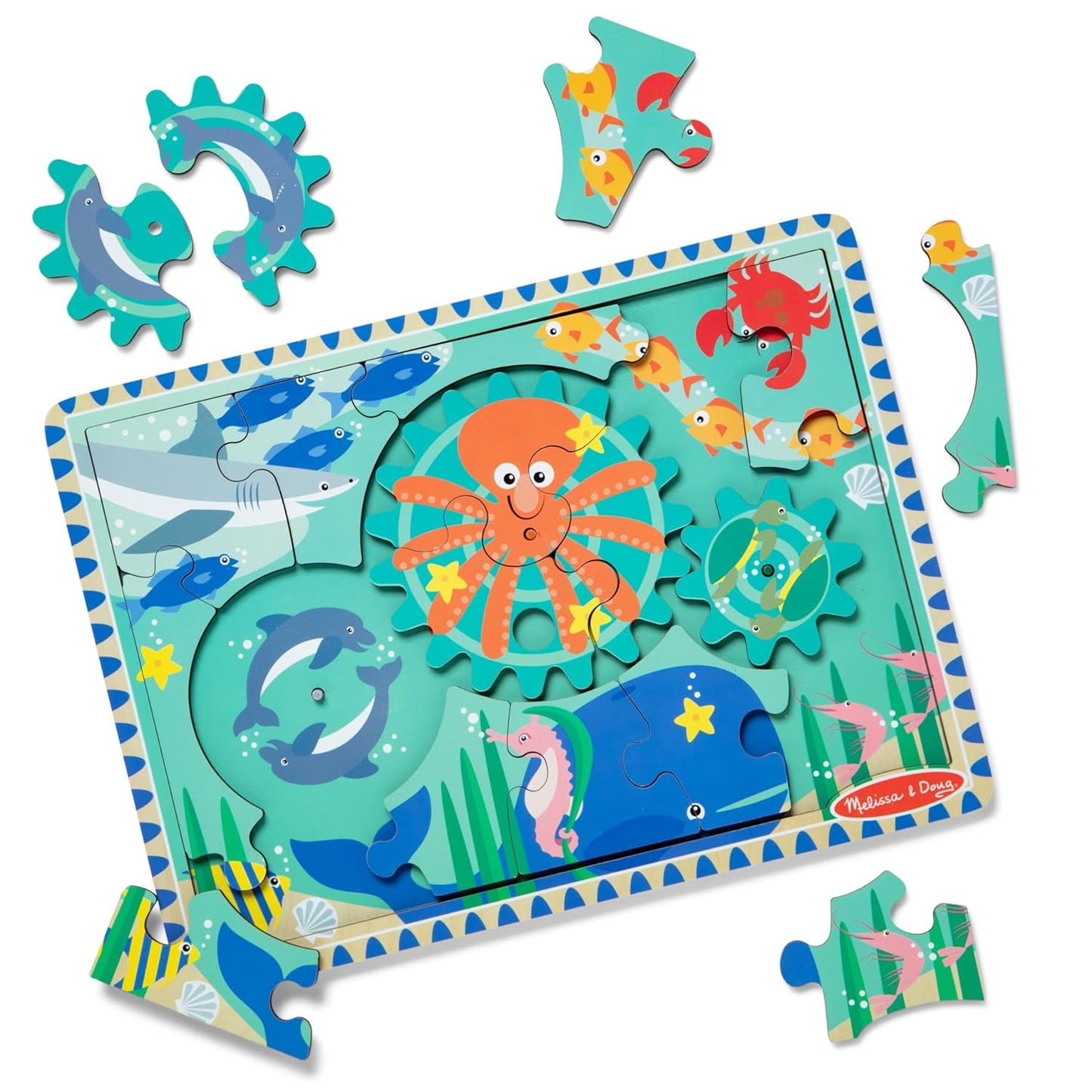 Wooden Underwater Gear Puzzle
