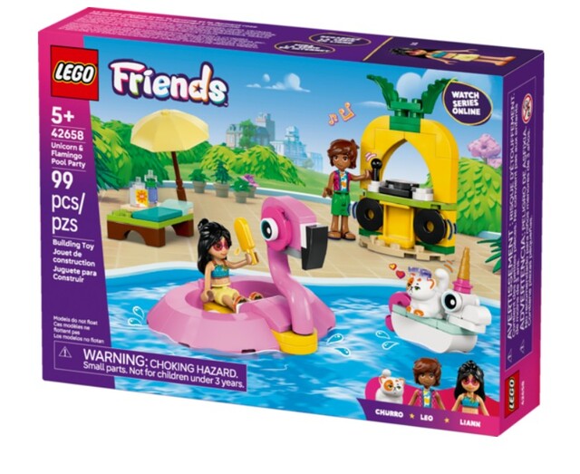 Legogö¼-½ Friends Unicorn & Flamingo Pool Party