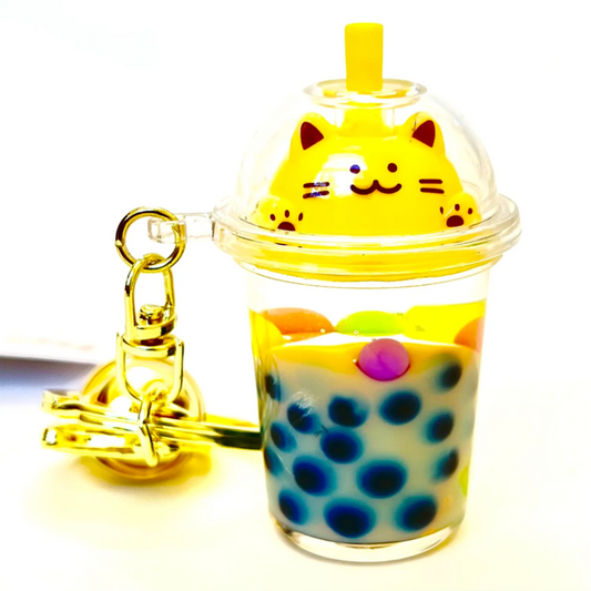 Pastel Cat Boba Charm